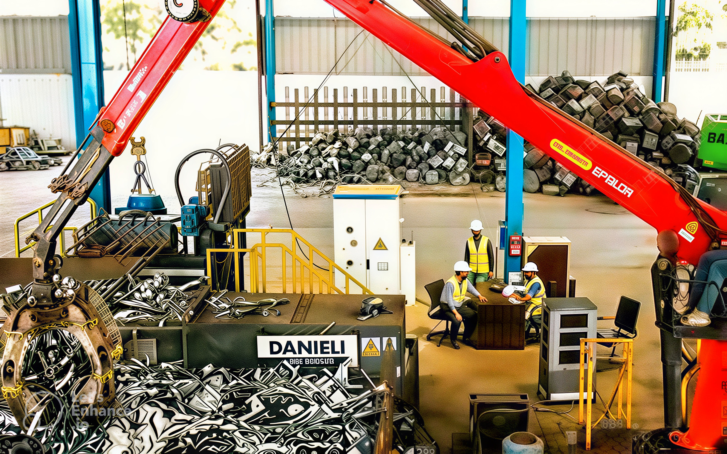 Indoor metal processing operation